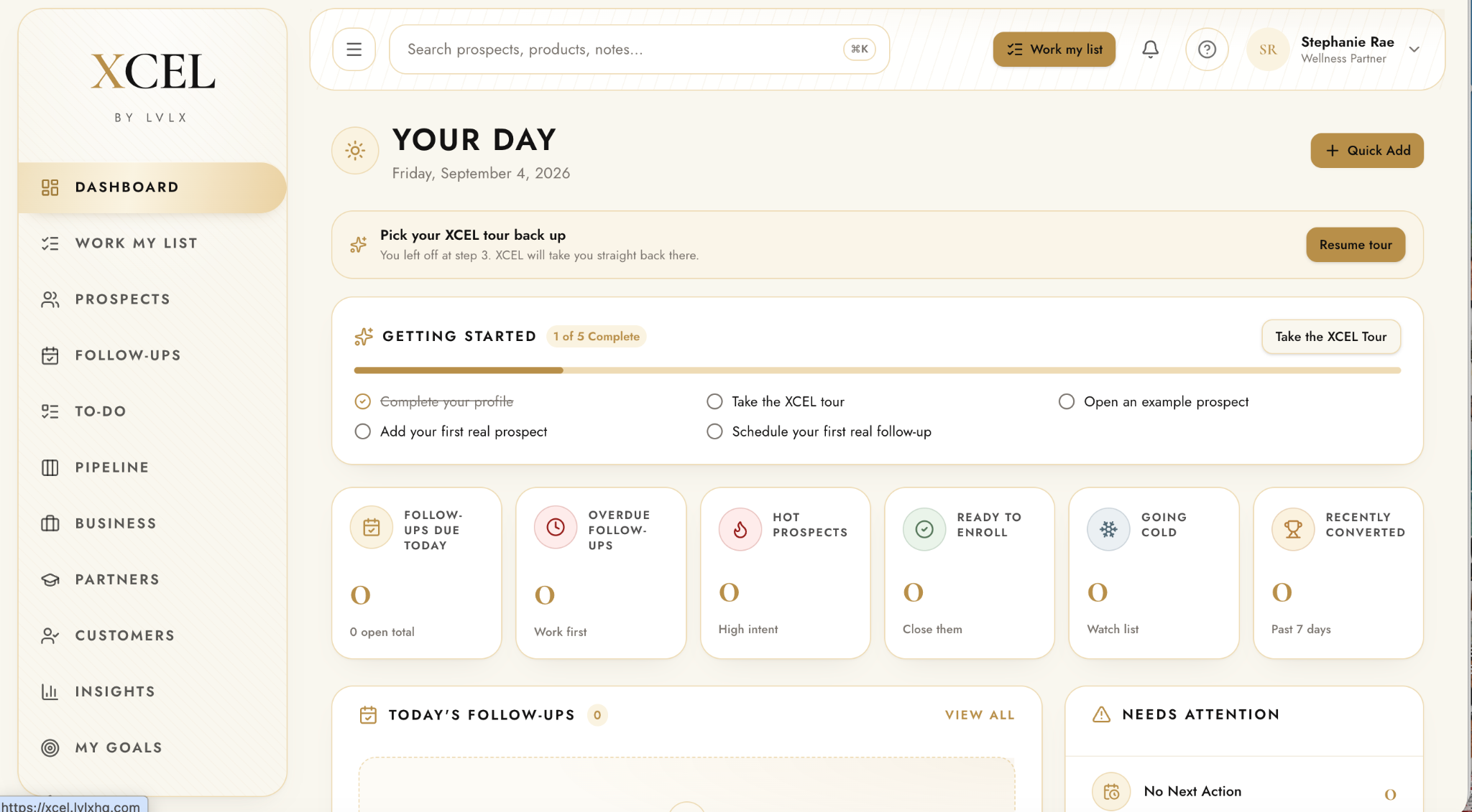 Xcel dashboard